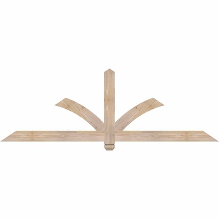 Ekena Millwork Redmond Smooth Timber Gable Bracket, Douglas Fir, 72"W x 24"H x 1 1/2"D x 3 1/2"F, 8/12 Pitch GBW072X24X0204RED00SDF